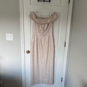 Elegant Off-Shoulder Pink Dress